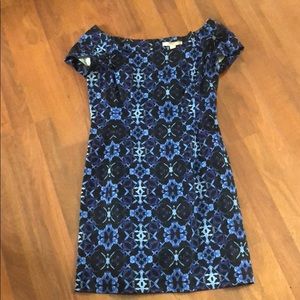 Blue Off the Shoulder Dress - Size L